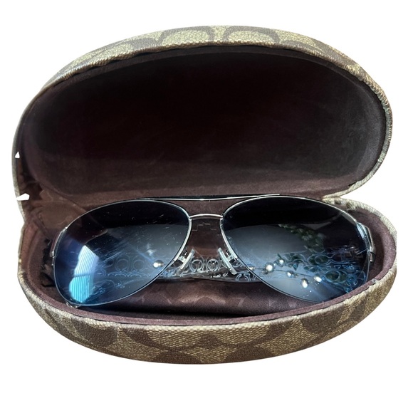 Coach Silver and Gray Sunglasses - Picture 2 of 8